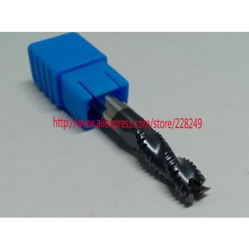 1pc D12*30*D12*75 HRC60 3 Flutes Tungsten Solide Carbide Roughing End Mills For CNC Milling Tools