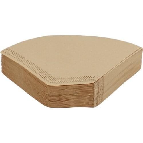 100 Pieces Eco-Friendly Unbleached Original Wooden Hand Drip Paper Coffee Brewer 102 Coffee Filter Bag Coffee Maker