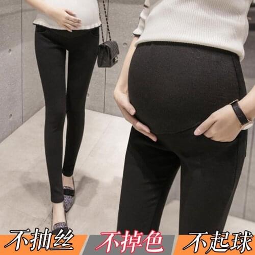 2021 Spring Summer Maternity High Elastic Pregnant Women Abdominal Leggings Korean Pencil Pants Autumn Pregnant