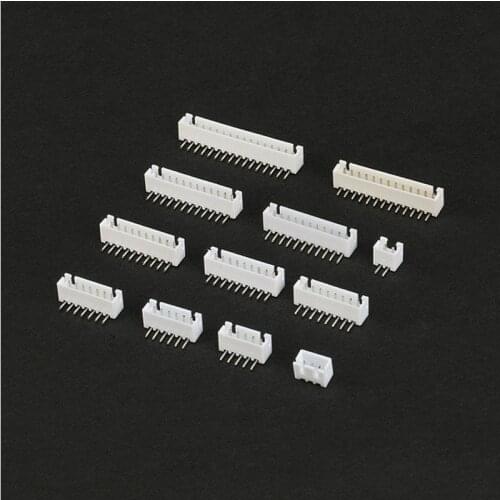 500/1000/2000Pcs 2/3/4/5/6-12P XH Connector Plug Socket Plastic Shell Wire to Board PCB Weld Plate Knob Needle Seat 90 Deg