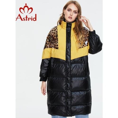 Astrid Womens winter jacket female parkas long quilted coat for women 2021 warm fashion clothing with Leopard print outerwear