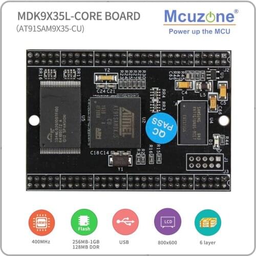 AT91SAM9G35, MDK9G35L Core Board, 400MHz CPU, 128MB DDR2, LCD, Ethernet