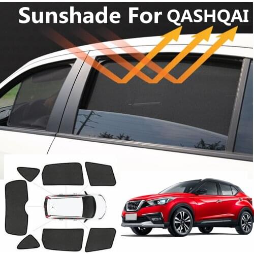 Car Window Shade For Nissan QASHQAI J11 2016 2017 2018 2019 2020 UV Protection Mesh Window Sunshade Car Curtain Accessories
