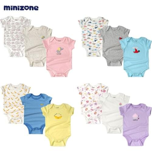 Minizone baby bodysuits (3-pack) set
