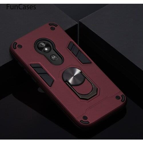 Magnetic Ring Armor Mobilephone Covers For Moto E5 Play Aksesuar Moto ONE Macro E5 Play G6 G8 Plus P40 Power PC + TPU Shell