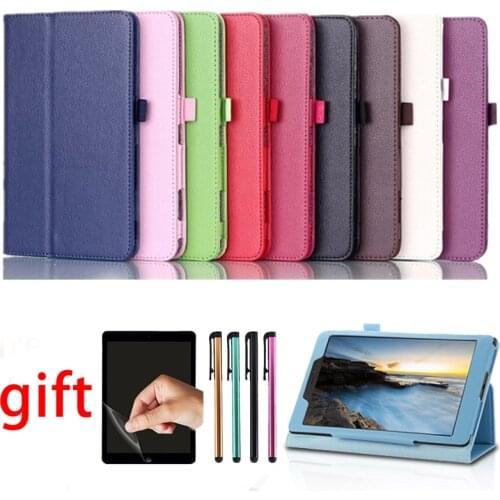 Litchi stand PU Leather Case for Samsung Galaxy Tab 3 8.0 T310 T311 Cover for Samsung Tab3 SM-T310 8.0 inch tablet case+film+pen