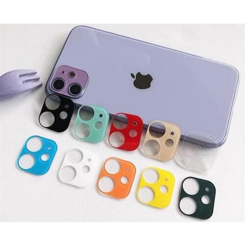 9H Colourful Protective Glass Film Tempered Glass For iPhone 12 11 Pro Max Back Cover Camera Lens Screen Protector For i 12Mini