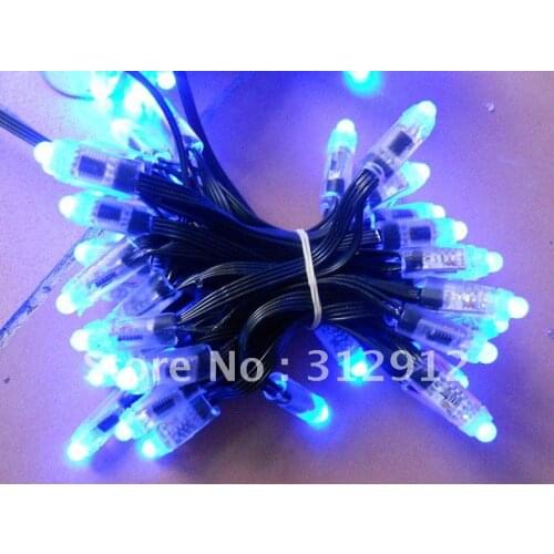 DC12 input WS2801 IP68 led pixel module,256scale gray,IP68;4wire;100pcs a string;with all black color