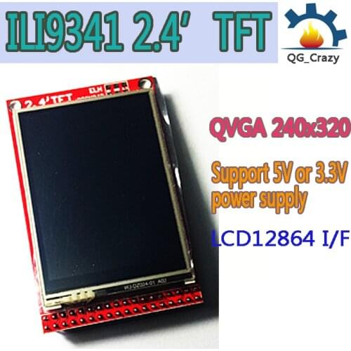 2.4 inch TFT ILI9341 display screen 16 bit data bus Color Screen LCD Display Module QVGA 240*320 65k Resistive touch screen