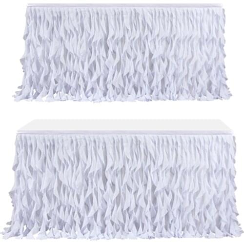 Table Skirts Elegant Tutu Skirt Tulle Skirt Table Skirts for Rectangle Romantic