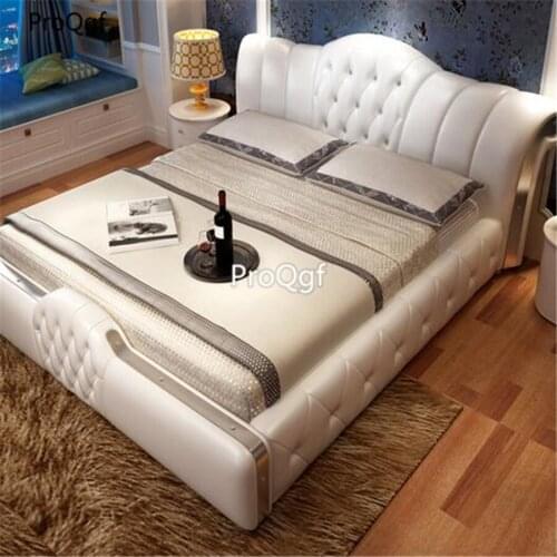 Prodgf 1Pcs A Set European leather wedding use bedroom bed