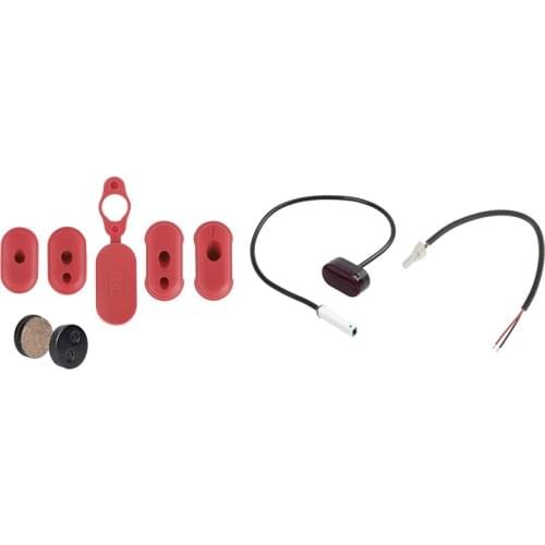 Charge Port Cover Plug With Taillight Rear Tail Lamp + Battery Line Resistant For Xiaomi Mijia M365 Electric Scooter