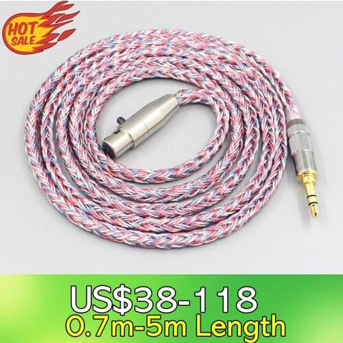 LN007602 16 Core Silver OCC OFC Mixed Braided Cable For Beyerdynamic DT1770 DT1990 PRO AKG K181 pro 2015 M220