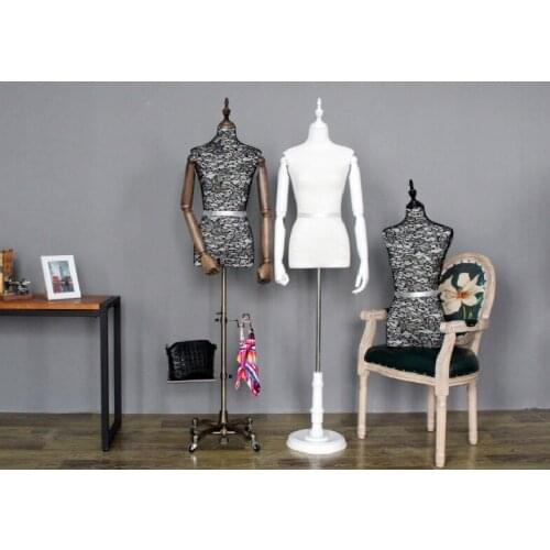 Fashionable Water-Soluble Lace Mannequin Half-Body Model Shop Window Display Clothing Frame