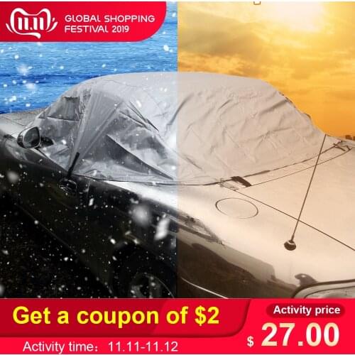 Car Cover Soft Top Roof Protector Half Covers Outdoor Sun Heat Protection Waterproof Dustproof Fit for Mazda MX-5 MK1 MK2 MK2.5