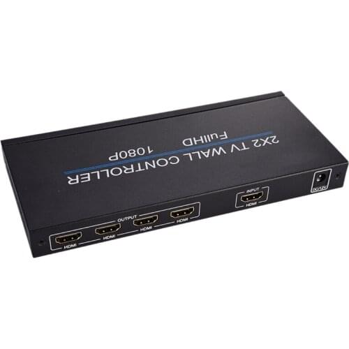 2X2 Video Wall Controller 1 HDMI Input 4 HDMI Output 2X1/3X1/4X1/1X2/1X3/1X4 TV Processor Ies Stitching(EU Plug)