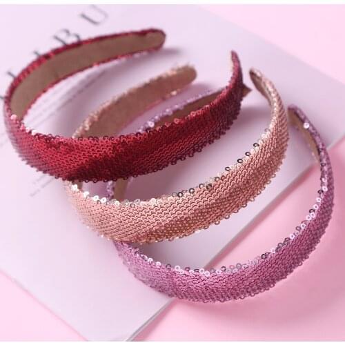 Baby Girls Hair Bands Sequins Children Party Head Wrap For Kids Princess Hair Accessories Ins Vintage Turban Infant Headband