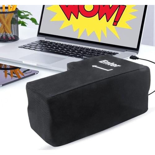 Wholesale USB Enter Key Vent Pillow Soft Computer Button Return Key Offices Decompression Pillow Stress Relief Toy