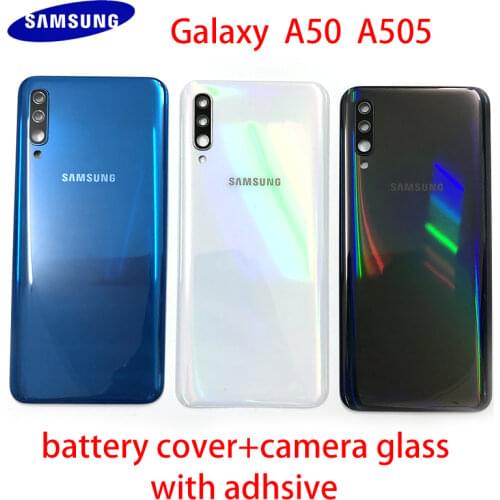 Original For SAMSUNG Galaxy A50 2019 A505 A505F A505DS Housing Battery Back Cover Rear Door Cover With Adhesive Sticker