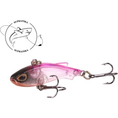 Submersible Trembling Swing Plastic Hard Bait With Sharp Treble Hook Wobblers Sinking Swimbait Mini VIB 3D Eyes 4.5cm/4g