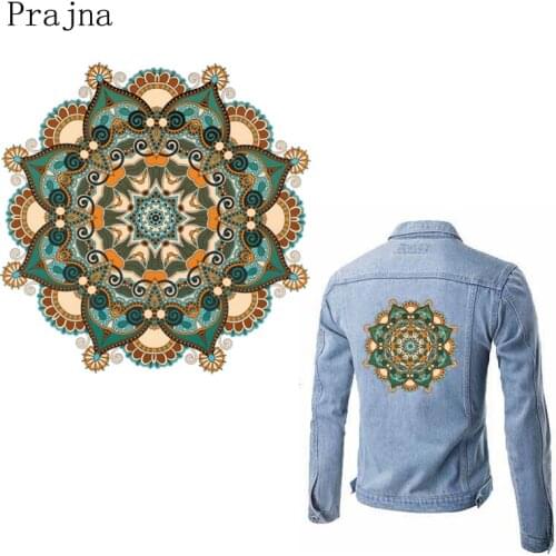 Prajna Hippie bohemian patch Iron Stickers Fashion Heat Transfers DIY T-shirt jacket Grade-A Thermal Transfer Stickers
