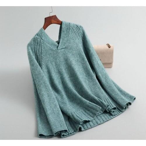 Женские пуловеры с V-образным вырезом RZIV China At AliExpress