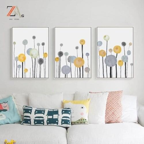 Modern abstract floral home decoration wall art canvas painting Nordic posters and prints living room decoration wall painting