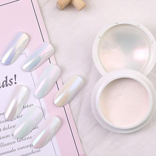 Solid Powder Nail Glitter Aurora Mirror Chrome Mermaid Pigment Holographic Rubbing Dust Nail Art Decorations Manicure