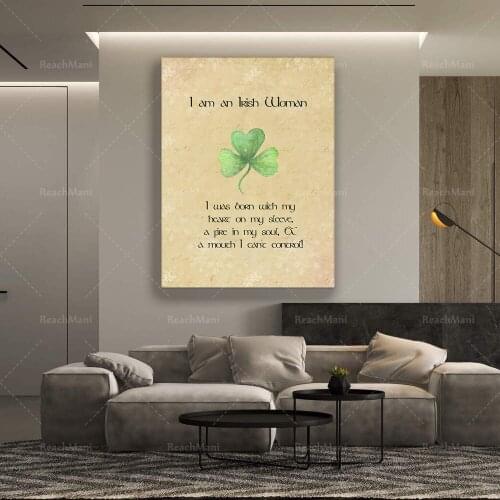 I Am An Irish Woman - I was born with my heart on my sleeve, a fire in my soul, & a mouth I can't control. Ireland Art Printabl