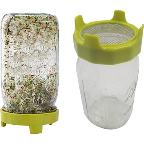 Seed Sprouter Germination Cover Sprouting Filter Mason Can Lid Sprouting Net Cover Bean Sprouts Filter Gardening Supplie G923