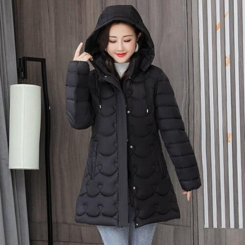 ISENMAL Middle-aged Women Winter Coat Lady Jacket Hooded Cotton Winter Coat Thick Casual Mother Jacket Women Parkas High Quality