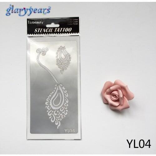 1pc Hot Waterproof Temporary Tatoo for Women Men Hand Leg Body Art Pattern YL04 Henna Indian Tattoo Stencil Kit Sticker Supplies