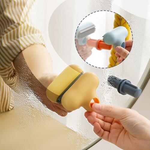1PC Creative Mirror Wipe Window Cleaner Household Cleaning Tools Bathroom Accessories Bathroom Glass Mirror Cleaning Brush