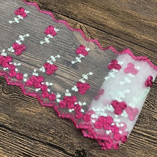 30Yards Embroidered Lace Trim Bra Underwear Ornament DIY Headdress Hair Accessories Doll Skirt 11.5cm Wide Fabric Free Shipping