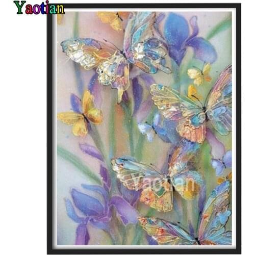 5D DIY Diamond Painting Butterfly flower Diamond Embroidery Manual Gift Cross Stitch Full Square Round Drill Home Decor