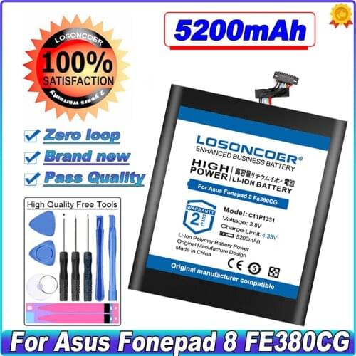 LOSONCOER C11P1331 5200mAh Battery For Asus Fonepad 8 FE380CG C11P1331 Tablet PC