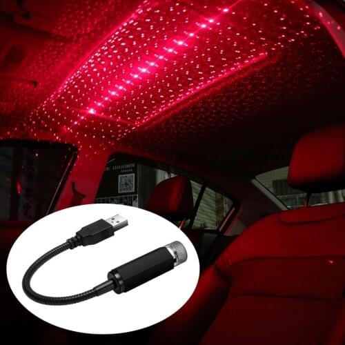 Car USB Star Ceiling Light Sky Projection Lamp Night Lights Romantic Atmosphere Led Car Lightings Car Interior Light Projector