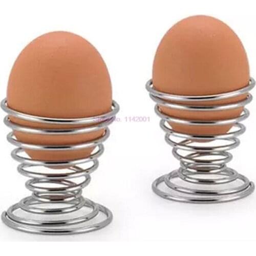 200pcs Boiled Eggs Holder Hot Products Stainelss Steel Spring Wire Tray Egg Cup Cooking Tool