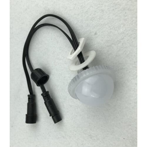 Addressable 45mm led pixel light;12 leds 5050;DC12V;2.16W;IP65;UCS2903 IC;frosted cover;with 20cm long 3 core xConnect pigtails