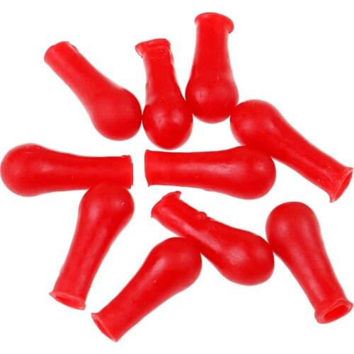 Hot sale 10Pcs Dropper Red Rubber Bulb Head Dropping Bottle Insert Pipette Lab Supplies