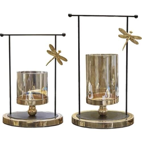 GY Iron European Entry Lux Candlestick Decoration Retro Romantic Candlelight Dinner Incense Candle Holder