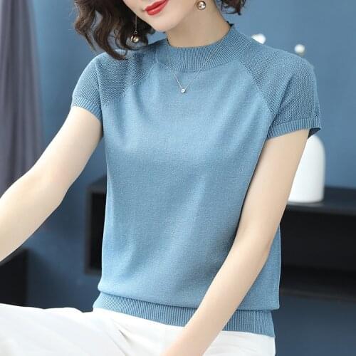 Oversized 2021 Summer cashmere basic Thin Sweater velvet Pullovers Women female fur half Turtleneck sweater knit Jumpers top