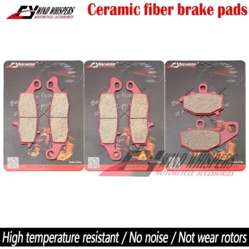 Motorcycle Ceramic Front Rear Brake Pads For Kawasaki KLE 650 KLE650 Versys 07-14 ER6F ER-6F ER6N ER-6N 06-16 Z750 Z750S Z750 S