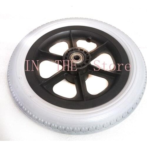 12 1/2x2 1/4 Solid Non Pneumatic Tire Wheel 12 Inch PU Wheel Professional Wheelchair Rear Caster Replacement Part Tool