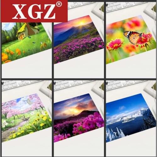 XGZ Flower Butterfly Landscape Mouse Pad Small Size Rectangular Washable Suitable for Home Desktop Computer Office Laptop Mat