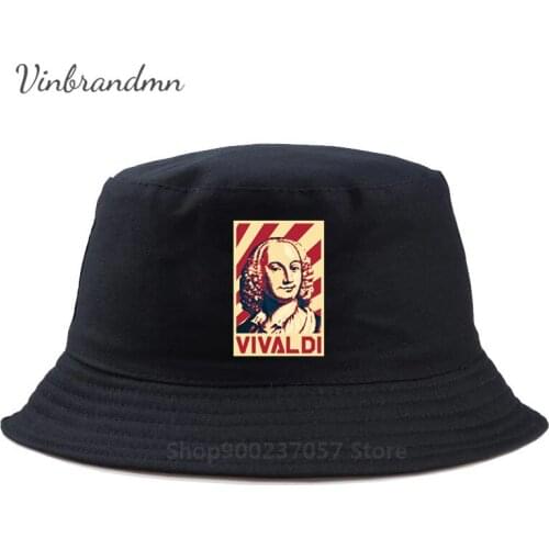 Rosso Italy Humor piano Baroque n'Roll - Vivaldi Talented musician Print Big Graphic conductor poster Panama Bucket Hat