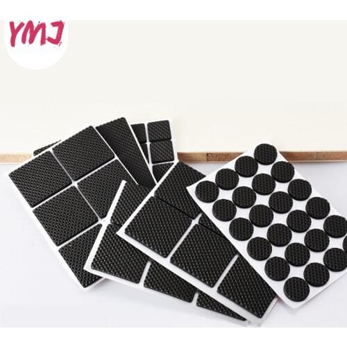 Furniture Leg Anti-slip Floor Anti-wear Cabinet Sofa Cushion Self-adhesive Bumper Damper for Table Hardwarefloor Protector Mat