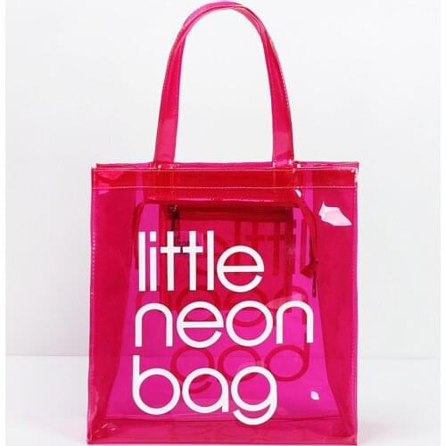 Fashion Korean Shiming PC womens single bag candy color jelly bag pvc neon bag waterproof sand bag leisure bag