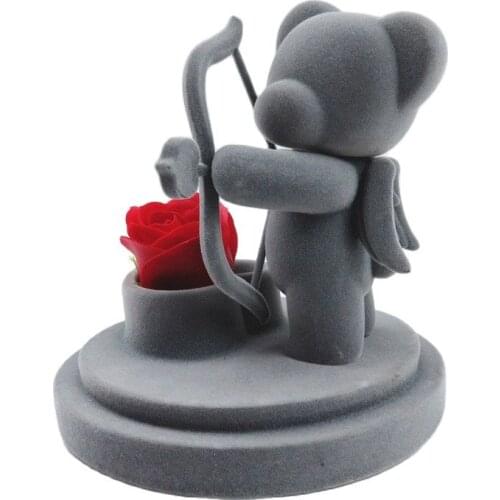 15cm handmade Soap Flowers Rose Teddy Bear Wedding Party Home Decoration Creative Romantic Valentines gifts