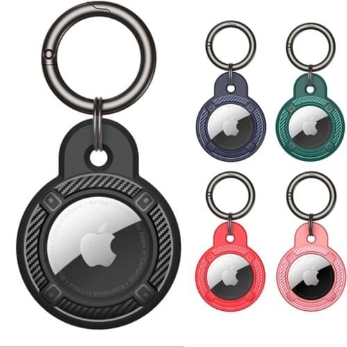 New Airtag Case Carbon Fiber TPU Protective Sleeve For Apple Location Tracker Anti-lost Anti-scratch Airtag Keychain Cover Shell